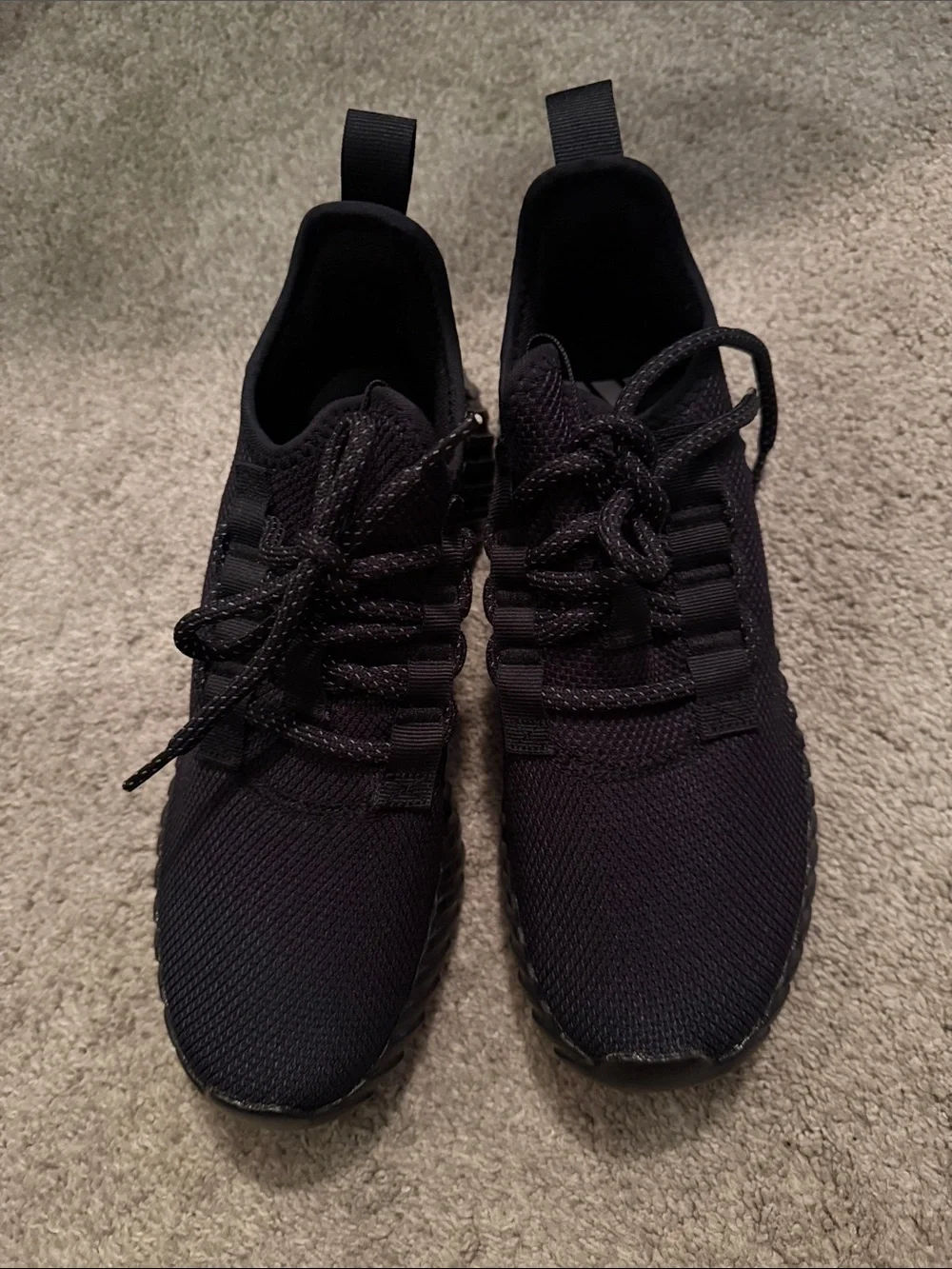 Adidas Unisex kids New Black Low-Top Knit Sneakers Size 7